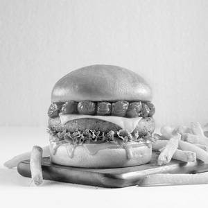 Roasted Tomato Deluxe Lamb Cheeseburger