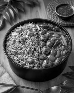 Chicken Fried Rice With Chicken Chilli Gravy