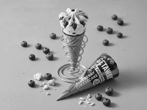Blueberry Cheesecake Ice Cream Cone