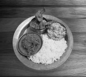 Rice+ Chicken (4Piece) + Mudhi Ghanta + Fish 1Pc