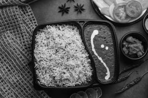 Dal Makhani + Jeera Rice + Salad + Pickle