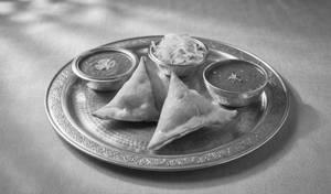 CHATNEY SAMOSA PLATE