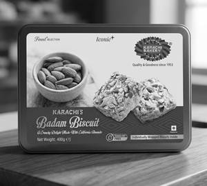 Badam Biscuit 400Gm( Metal Box)