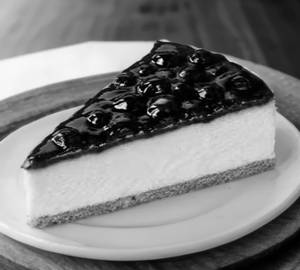 Eggless Blueberry Cheesecake Cake Slice