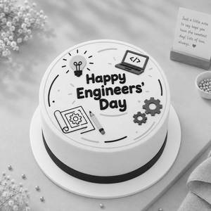 Gear & Glory Engineers Pineapple Poster Cake (500 Gm)