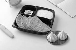 Aloo Paratha, Curd & Ukadiche Modak Combo