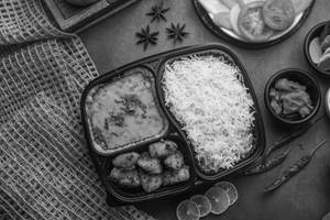 Yellow Dal + Steamed Rice