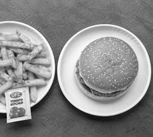 Hot Chicken Burger With Hot French Fries