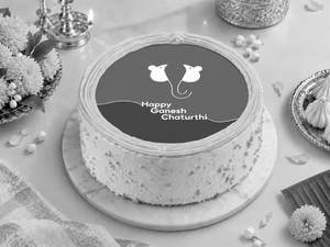 Ganesh Chaturthi Special Butterscotch Photo Cake - 500Gm