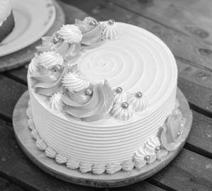 Peach Rosette Vanilla Cake [500 Gm]