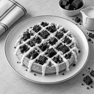 Swiss White Chocolate Brownie Waffle