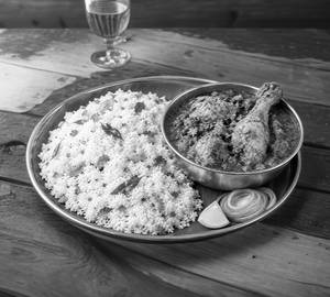 Kobbari Annam(Coconut Rice)Chicken Curry