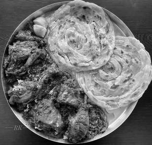 Kadai Chicken [Half] With 2 Laccha Paratha
