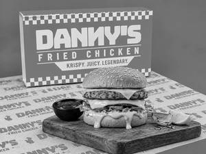 Double Cheese Veg Indian Tandoori Burger