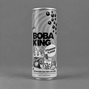 Boba King Strawberry Juice Can (320ml)