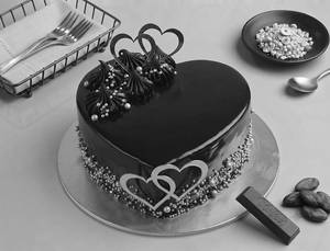Paired Heart Truffle Cake (~500 Gm)