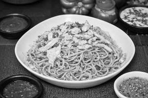 Schezwan Egg Chicken Noodles
