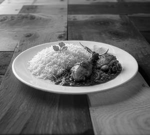 Plain Rice With Chicken Kosha [2 Pieces]