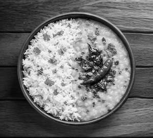 Dal fry with rice