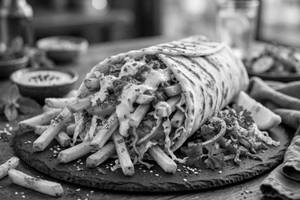 French fries shawarma