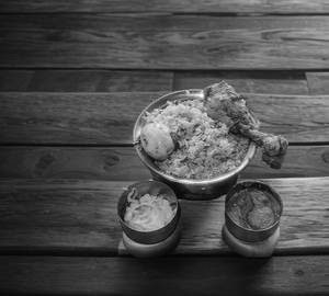 Seeraga samba Biriyani with chicken 65