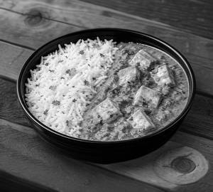 Plain Rice Bowl With Panner Curry