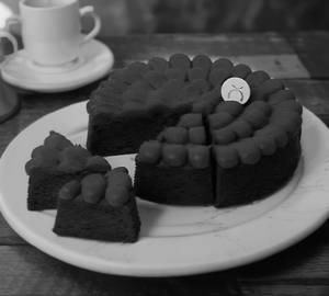 Sugar free gluten free chocolate tea cake slice