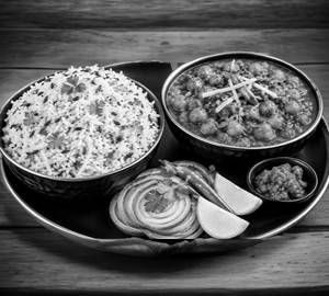 JEERA RICE BASMATI [ 500 ML ] WITH CHOLE MASALA ( 300 ML )