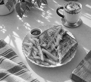 Cheese Chicken Toast+ Hot Coffee+ French Fries