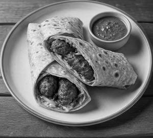 Wholewheat Mutton Seekh Roll                                                     