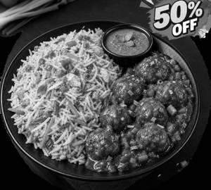 Fried Rice With Manchurian (Best Seller)