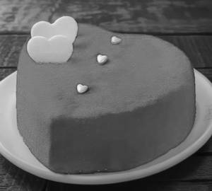Eggless Red Velvet Heart Shape Cake