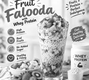 Protien Fruit Falooda(Chocolate flavored)