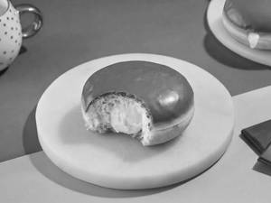 Chocolate Iced Custard Doughnut