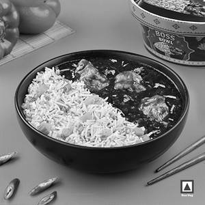 Veg Fried Rice With Chicken Manchurian