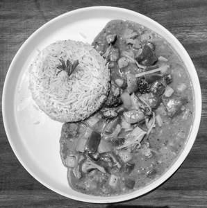 Veg Strognoff With Butter Rice