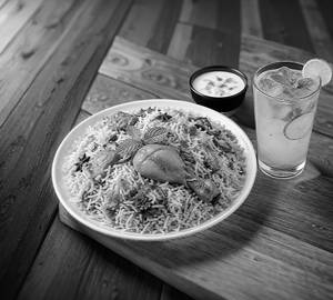 Chicken Biryani With Mint Lime Juice