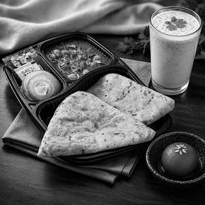 Chole Masala Paratha Meal