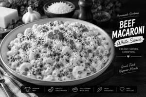 Beef Macaroni White Sauce