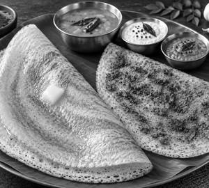 1 Ghee Dosa + 1 Garlic Podi Dosa