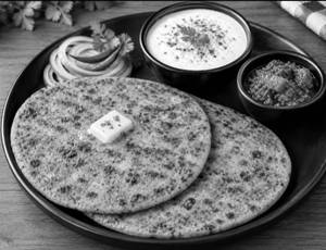 Mix Paratha With Curd Or  Pickle