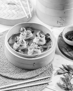 Avocado Salsa Pan Fried Dimsum.