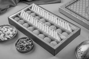 kaju katli - motichoor laddu assorted sweets box