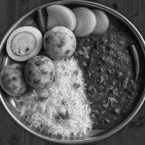 Egg Curry With Rice ( 2 piece )