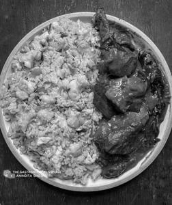 Egg Fried Rice & Chicken Chettinad