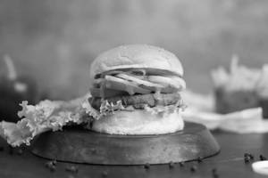 Schezwan chicken burger