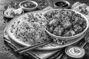 Veg Fried Rice with Paneer Manchurian