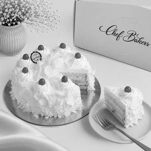 White Forest Cake (Eggless)