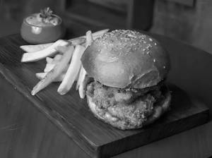 Crunchy chicken burger