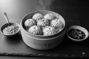 Chicken Steamed Momos (6 Pieces)